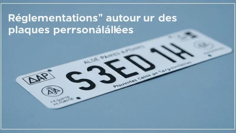 Réglementations" autour des plaques personnalisées